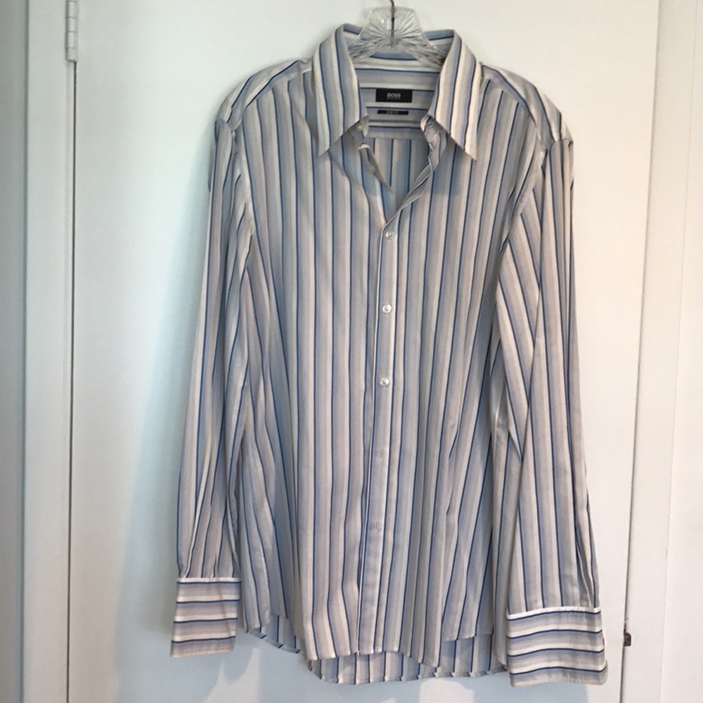Hugo Boss Men's Slim stripe button down shirt